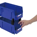Creating an Efficient and Tidy Storage Area with Plastic Bins and Risers